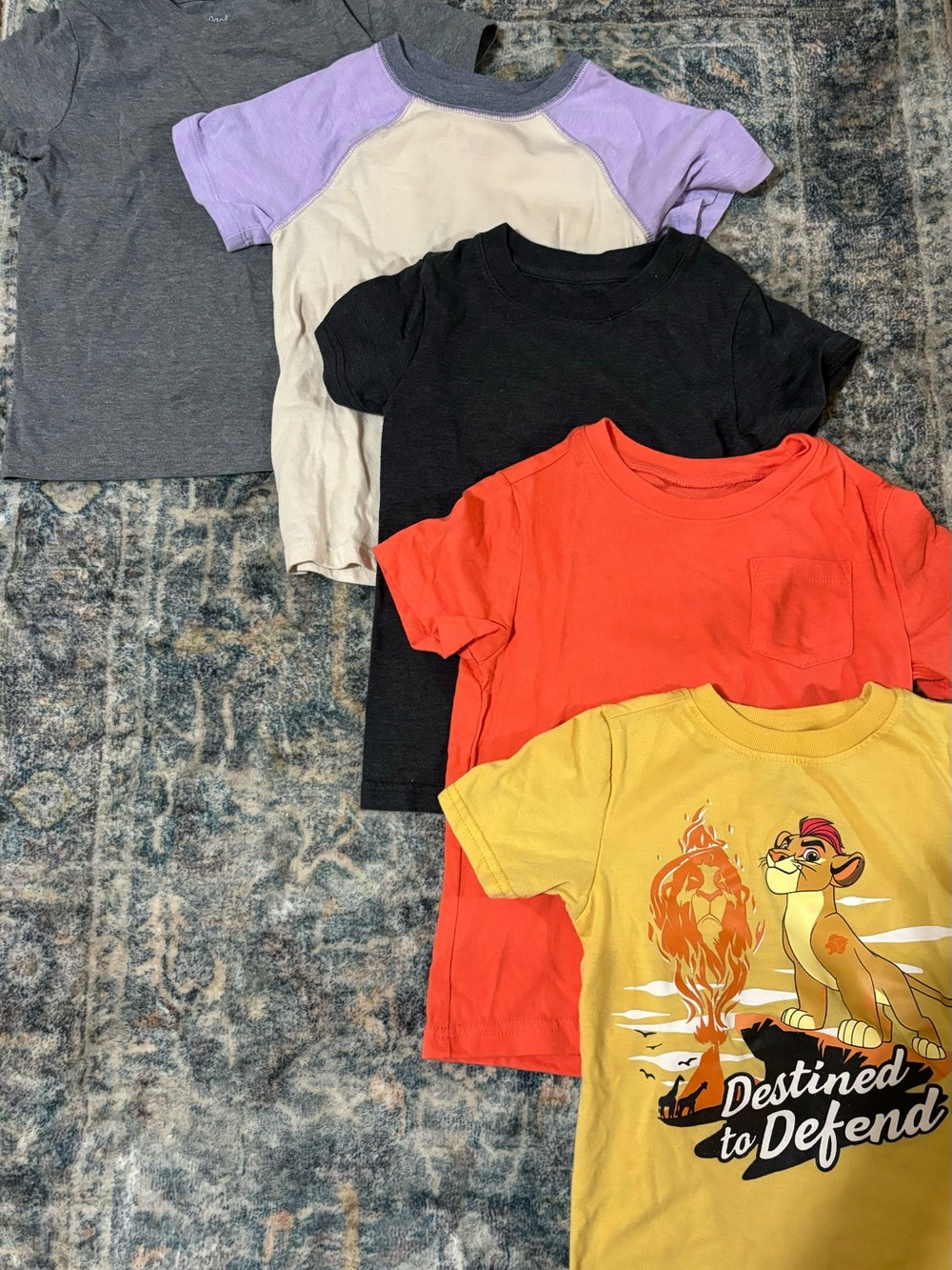 Kids Graphic Yellow 'Destined to Defend' Tee - Lion Print